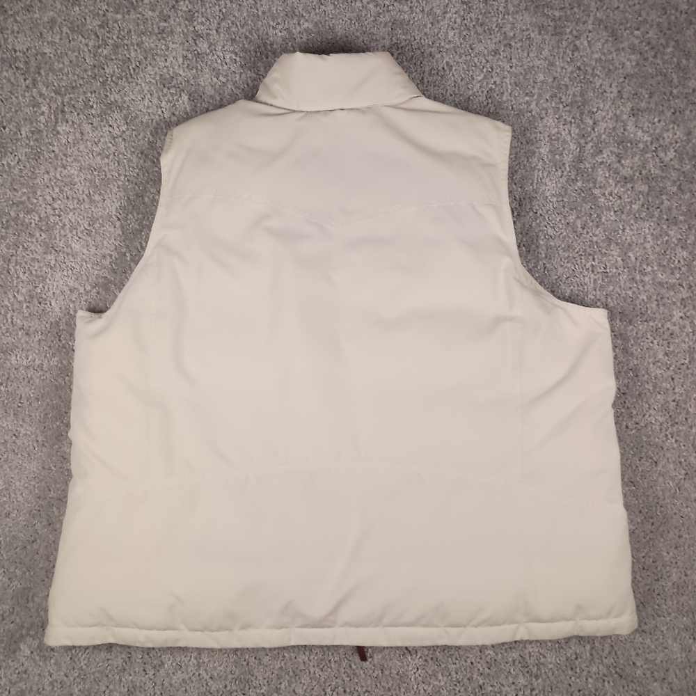 Lauren‎ Ralph Lauren Ivory Down Puffer Vest L Zip Quilted Core - Picture 5 of 7